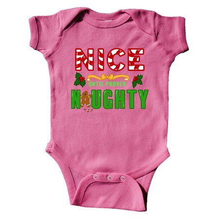 Inktastic Nice Until Proven Naughty with Holly and Gingerbread Man Gift Baby Boy or Baby Girl Bodysuit
Inktastic Nice Until Proven Naughty with Holly and Gingerbread Man Gift Baby Boy or Baby Girl Bodysuit