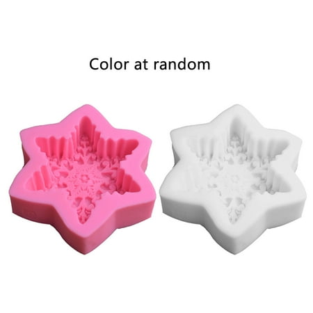 3D Snowflake Shaped Resin Silicone Fondant Mold DIY Cake Pastry Baking Mold