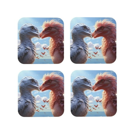 Coasters Set of 4 - Red and White Bird Couple Drink Coasters for Tabletop Protection Leather Coasters for Living Room Decor and Housewarming Gift Square
Coasters Set of 4 - Red and White Bird Couple Drink Coasters for Tabletop Protection Leather Coasters for Living Room Decor and Housewarming Gift Square