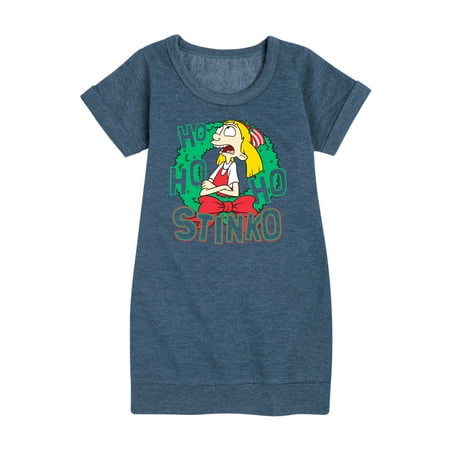 Hey Arnold! - Ho Ho Ho Stinkos - Toddler And Youth Girls Fleece Dress