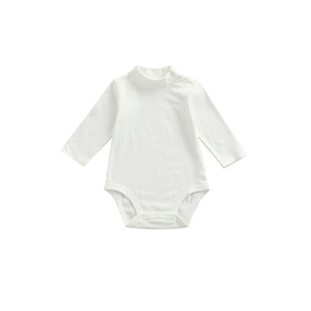 Frobukio Newborn Baby Boys Girls Long Sleeve Turtleneck Solid Color Cotton Romper Jumpsuit Baby Clothes White 3-6 Months
Frobukio Newborn Baby Boys Girls Long Sleeve Turtleneck Solid Color Cotton Romper Jumpsuit Baby Clothes White 3-6 Months