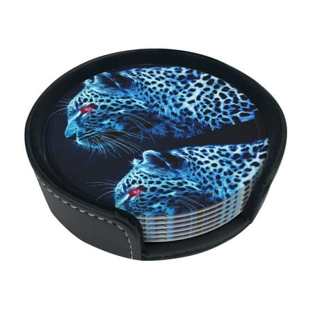 Round Pu Leather Coaster Cool Tiger Heat - Resistant Beverage Cup Mat-Fancy Decor For Kitchen Office Dining Room Table - Drink Protector 6-Slice
Round Pu Leather Coaster Cool Tiger Heat - Resistant Beverage Cup Mat-Fancy Decor For Kitchen Office Dining Room Table - Drink Protector 6-Slice