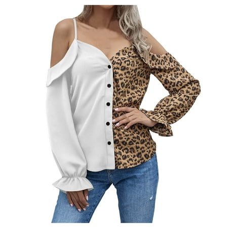 Women s Casual Shoulder Leopard Button Long Sleeve Shirt Tops Blouse Plus Size Loose Fit Sweatshirt Pullover
Women s Casual Shoulder Leopard Button Long Sleeve Shirt Tops Blouse Plus Size Loose Fit Sweatshirt Pullover