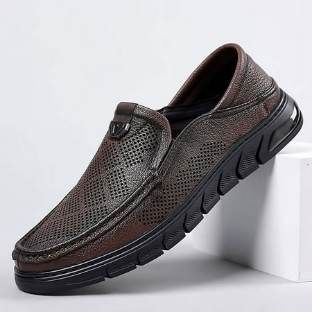 Sheepskin Hollow-out Casual Shoes Men‘s 2024 Summer Footwear Comfortable Genuine Shoes Men‘s Punched Breathable Shoes 
Sheepskin Hollow-out Casual Shoes Men‘s 2024 Summer Footwear Comfortable Genuine Shoes Men‘s Punched Breathable Shoes