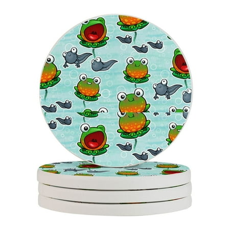 Circular Drink Coasters Set Baby Ditsy Frogs Beautiful Home Decor Diatomite Heat-Resistant Diatomite Protect Table Countertop
Circular Drink Coasters Set Baby Ditsy Frogs Beautiful Home Decor Diatomite Heat-Resistant Diatomite Protect Table Countertop