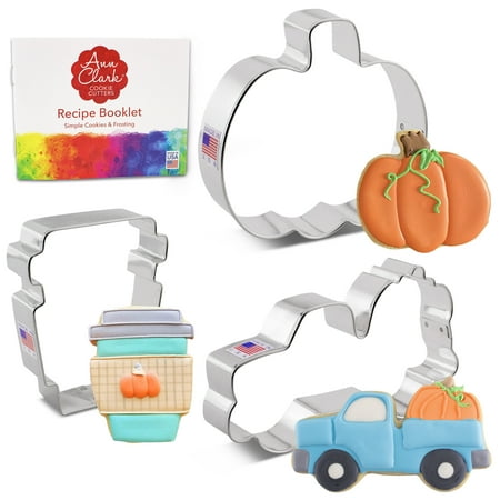 Ann Clark Pumpkin Spice Cookie Cutter Set 3-Piece Made in USA