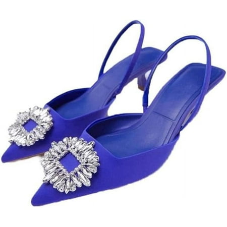 Women s Comfortable Pointed Toe Sling Back High Heel Mules Crystal Flower Shoes Work Office Dress Party
Women s Comfortable Pointed Toe Sling Back High Heel Mules Crystal Flower Shoes Work Office Dress Party