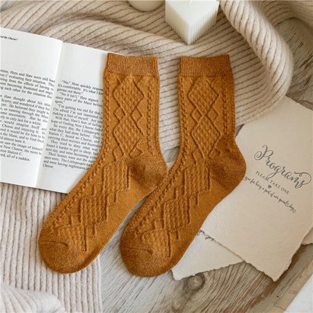 Winter Cashmere Wool Woman Socks Solid Japanese Style Harajuku Retro Long Socks Women Girls Thermal Streetwear Crew Sock
Winter Cashmere Wool Woman Socks Solid Japanese Style Harajuku Retro Long Socks Women Girls Thermal Streetwear Crew Sock
