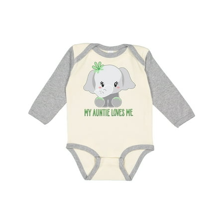 Inktastic My Auntie Loves Me- cute elephant Gift Baby Boy or Baby Girl Long Sleeve Bodysuit
Inktastic My Auntie Loves Me- cute elephant Gift Baby Boy or Baby Girl Long Sleeve Bodysuit