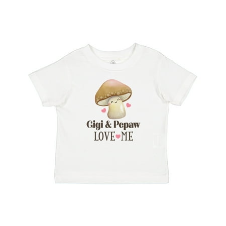 Inktastic Gigi and Pepaw Love Me Mushroom Gift Baby Girl T-Shirt