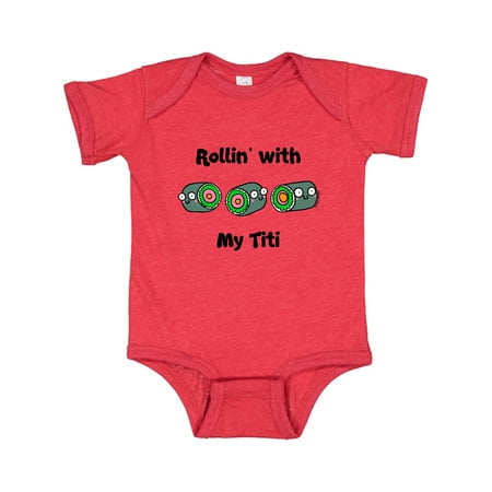 Inktastic Rollin with my Titi Gift Baby Boy or Baby Girl Bodysuit