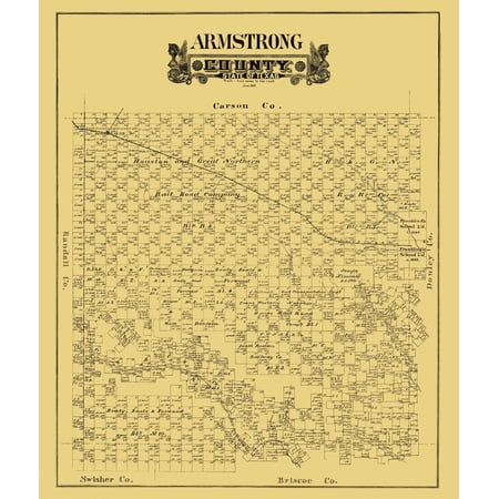 Armstrong County Texas - 1888 - 23 x 27.29