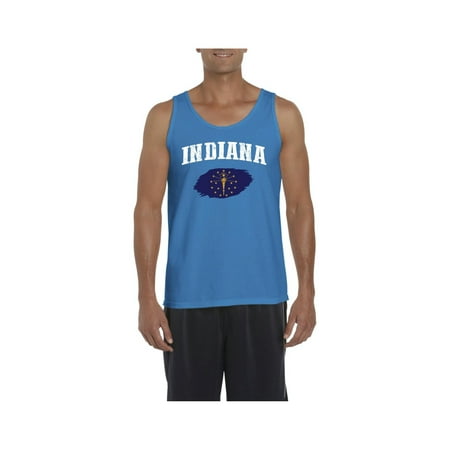 Indiana State Flag Men Ultra Cotton Tank Top