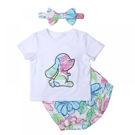 Girls Summer Clothing Set Baby Kids Short Sleeve Puppy PatternTop+Floral Shorts+Headband 3 Piece
Girls Summer Clothing Set Baby Kids Short Sleeve Puppy PatternTop+Floral Shorts+Headband 3 Piece