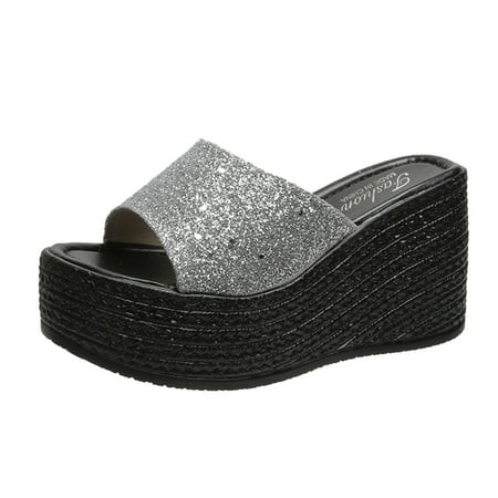 GNEIKDEING Ladies Sequined Fish Mouth Platform Wedge Casual Sandals Gift on Clearance
GNEIKDEING Ladies Sequined Fish Mouth Platform Wedge Casual Sandals Gift on Clearance