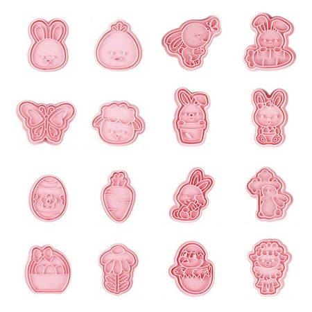 16 PCS/24 PCS Easter Cookie Cutter Set Plastic Material Easter Series Shape Biscuit Cutters Cookie Stamps for DIY Baking
16 PCS/24 PCS Easter Cookie Cutter Set Plastic Material Easter Series Shape Biscuit Cutters Cookie Stamps for DIY Baking