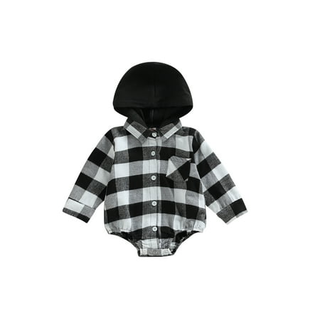 hirigin Baby Boy Romper Long Sleeve Hooded Button Closure Plaid Fall Bodysuit for Casual Daily
hirigin Baby Boy Romper Long Sleeve Hooded Button Closure Plaid Fall Bodysuit for Casual Daily