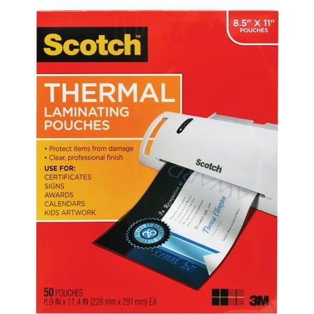 scotch laminating pouches thermal pkg pouch letter laminator walmart 3m per mil hi 3mm res pack