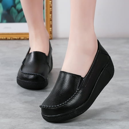 Women‘s Wedge Round Toe Loafers Casual Solid Color Slip On Rocker Shoes Non-slip Walking Shoes
Women‘s Wedge Round Toe Loafers Casual Solid Color Slip On Rocker Shoes Non-slip Walking Shoes