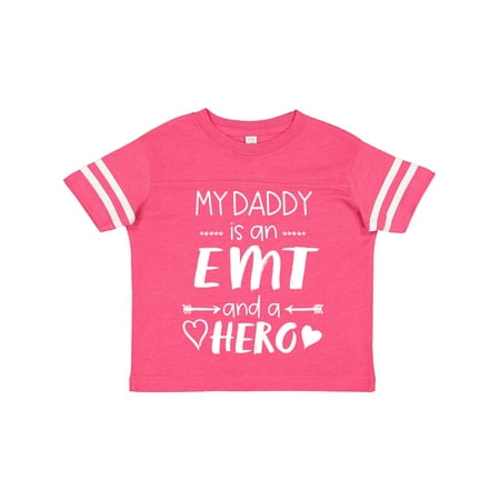 Inktastic My Daddy is an EMT and a Hero Gift Toddler Boy or Toddler Girl T-Shirt