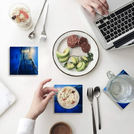 KXMDXA Dolphin in Deep Ocean Picture Prints Set of 6 Coaster for Drinks Absorbent Ceramic Stone Coasters Cup Mat with Cork Base for Home Kitchen Room Coffee Table Bar Decor
KXMDXA Dolphin in Deep Ocean Picture Prints Set of 6 Coaster for Drinks Absorbent Ceramic Stone Coasters Cup Mat with Cork Base for Home Kitchen Room Coffee Table Bar Decor