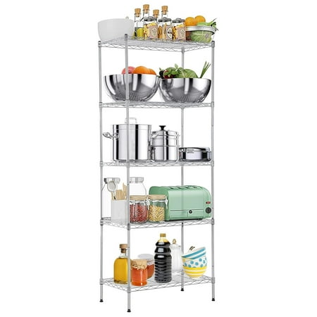 Galaxera 5-Tier Metal Wire Shelving Unit Snack Shelf NSF Certified Storage Shelves 750 Lbs Capacity Standing Utility Shelf for Laundry Kitchen Pantry Garage Organization
Galaxera 5-Tier Metal Wire Shelving Unit Snack Shelf NSF Certified Storage Shelves 750 Lbs Capacity Standing Utility Shelf for Laundry Kitchen Pantry Garage Organization