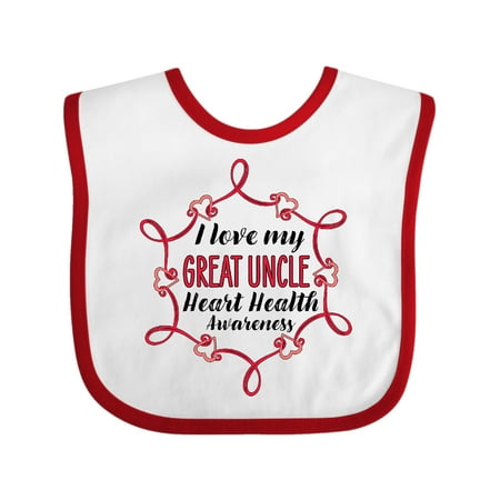 Inktastic I Love My Great Uncle Heart Health Awareness Gift Baby Boy or Baby Girl Bib
Inktastic I Love My Great Uncle Heart Health Awareness Gift Baby Boy or Baby Girl Bib
