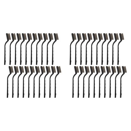 40 Pieces Mini Handle Stainless Steel Wire Bristles Brush Set for Cleaning Welding Slag Stain and Rust (Silvery)
40 Pieces Mini Handle Stainless Steel Wire Bristles Brush Set for Cleaning Welding Slag Stain and Rust (Silvery)