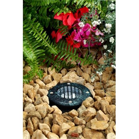 Dabmar Lighting LV300-VG-SLV Cast Aluminum In-Ground Well Light with Grill, Verde Green