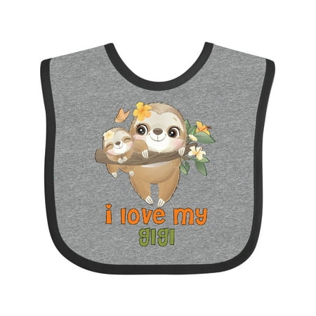 Inktastic Sloth I Love My Gigi Gift Baby Boy or Baby Girl Bib
