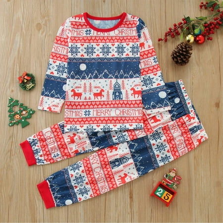 ERTUTUYI Family Pajamas Set Christmas Pajamas Homewear Childrens White 7Y