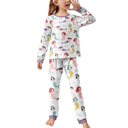 Kids Pajamas Set Mermaid Fashion Soft Animation Print Long Sleeve Sleepwears for Kids for Gift to Daughter
Kids Pajamas Set Mermaid Fashion Soft Animation Print Long Sleeve Sleepwears for Kids for Gift to Daughter