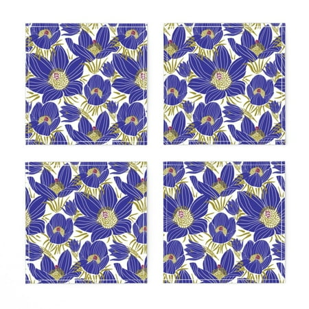 Linen Cotton Canvas Cocktail Napkins (Set of 4) - Arctic Blue Flowers White Winter Floral Botanical Wild Retro Garden Spring Bloom Vintage Inspired Print Cloth Cocktail Napkins by Spoonflower
Linen Cotton Canvas Cocktail Napkins (Set of 4) - Arctic Blue Flowers White Winter Floral Botanical Wild Retro Garden Spring Bloom Vintage Inspired Print Cloth Cocktail Napkins by Spoonflower