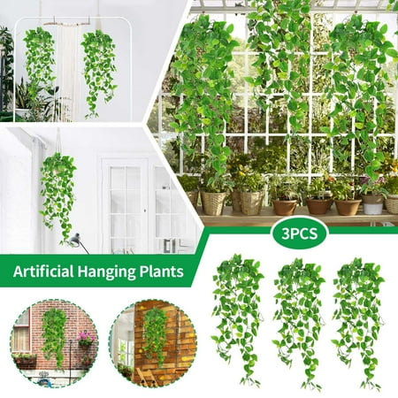 FensXil Hangs 3PCS Artificial Hanging Plants (No Baskets) For Wall Indoor And Outdoor Decoration
FensXil Hangs 3PCS Artificial Hanging Plants (No Baskets) For Wall Indoor And Outdoor Decoration