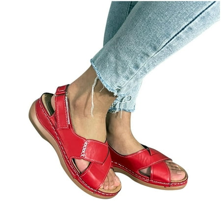 Juebong Sandals Clearance for Womens Wedge Sandals Open Toe Summer Orthopedic Sandal Beach Bohemia Comfortable Platform Outdoor Flats Shoes
Juebong Sandals Clearance for Womens Wedge Sandals Open Toe Summer Orthopedic Sandal Beach Bohemia Comfortable Platform Outdoor Flats Shoes