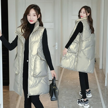 FREE SHIPPING-camisole Ladies Fashion Solid Color Vest Zipper Sleeveless Pocket Mid-length Jacket nightgowns for women lingerie valentines day birthday gifts Gold
FREE SHIPPING-camisole Ladies Fashion Solid Color Vest Zipper Sleeveless Pocket Mid-length Jacket nightgowns for women lingerie valentines day birthday gifts Gold
