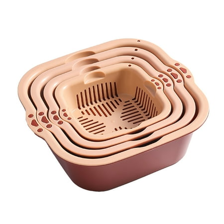 Meizhencang 8Pcs/Set Double-layer Side Handle Drain Basket Plastic Practical Quick Drainage Colander Basket Kitchen Tools
Meizhencang 8Pcs/Set Double-layer Side Handle Drain Basket Plastic Practical Quick Drainage Colander Basket Kitchen Tools