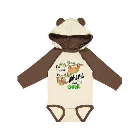 Inktastic Id Rather Be Hanging with my Oma- Cute Sloths Gift Baby Boy or Baby Girl Long Sleeve Bodysuit
Inktastic Id Rather Be Hanging with my Oma- Cute Sloths Gift Baby Boy or Baby Girl Long Sleeve Bodysuit