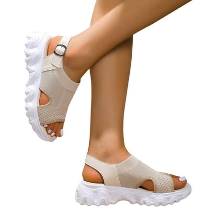 ZHAGHMIN Women Sandals 2023 New Flat Heel Platform Mesh Breathable Open Toe Plus Size Outdoor Sport Beach Casual Shoes Wedge Sandalias Beige Size7.5
ZHAGHMIN Women Sandals 2023 New Flat Heel Platform Mesh Breathable Open Toe Plus Size Outdoor Sport Beach Casual Shoes Wedge Sandalias Beige Size7.5