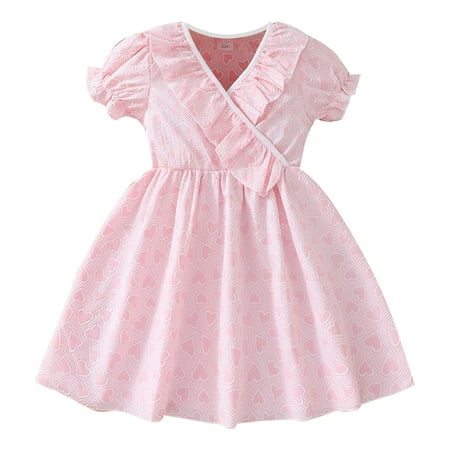 Children Girls Dress Love Heart Printed Short Sleeve A Line Embroidery Cute Toddler Girls Sundress Children s Day Gifts
Children Girls Dress Love Heart Printed Short Sleeve A Line Embroidery Cute Toddler Girls Sundress Children s Day Gifts