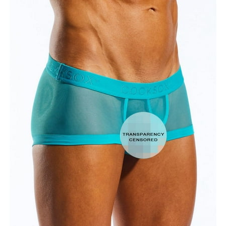 Men s Cocksox CX68ME Mesh Trunk With Contour Pouch (Tonic Blue L)