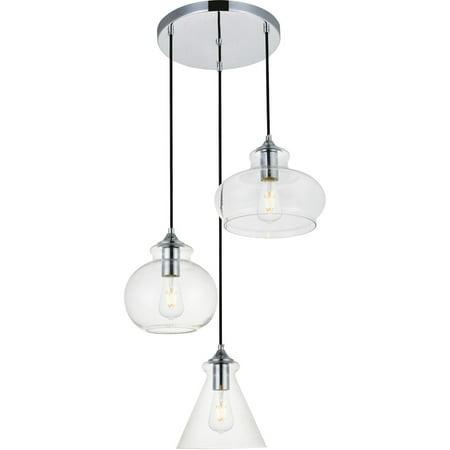 Chrome Tone Finish Pendants 19 Wide Clear Sugar Pot Glass Shade Iron/Glass Material E26 Medium 3 Light Fixture
Chrome Tone Finish Pendants 19 Wide Clear Sugar Pot Glass Shade Iron/Glass Material E26 Medium 3 Light Fixture