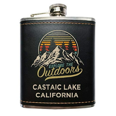 Castaic Lake California Explore the Outdoors Souvenir Black Leather Wrapped Stainless Steel 7 oz Flask
Castaic Lake California Explore the Outdoors Souvenir Black Leather Wrapped Stainless Steel 7 oz Flask
