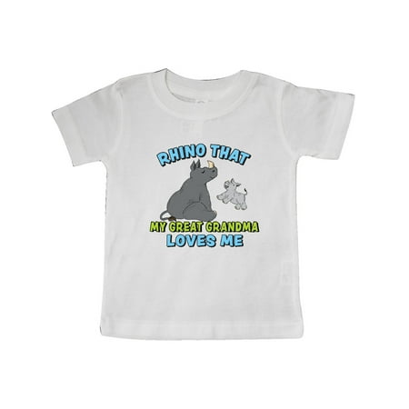 Inktastic Rhino That My Great Grandma Loves Me with Cute Rhinos Gift Baby Boy or Baby Girl T-Shirt
Inktastic Rhino That My Great Grandma Loves Me with Cute Rhinos Gift Baby Boy or Baby Girl T-Shirt