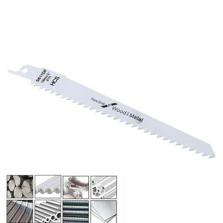 BCLONG S611D 150mm HCS Reciprocating Saw Blade Jigsaw Blade Wood Plastic Metal Cutting
BCLONG S611D 150mm HCS Reciprocating Saw Blade Jigsaw Blade Wood Plastic Metal Cutting