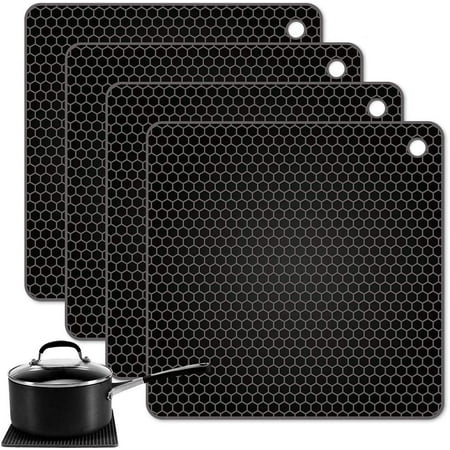 4 Pcs Silicone Coasters Multi-Purpose Non-Slip Silicone Mat Heat Resistant Up to 230°C Spoon Rest Drink Coaster Table Mat for Kitchen - Black
4 Pcs Silicone Coasters Multi-Purpose Non-Slip Silicone Mat Heat Resistant Up to 230°C Spoon Rest Drink Coaster Table Mat for Kitchen - Black