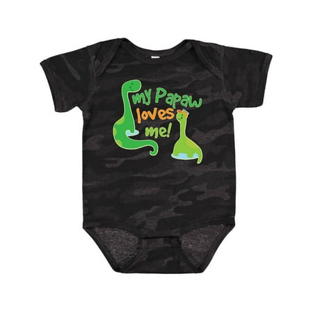 Inktastic My Papaw Loves Me Dinosaur Gift Baby Boy Bodysuit
