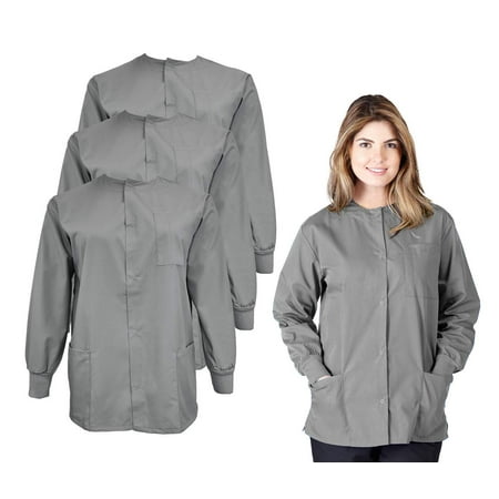 Natural uniforms Women s Scrub Jacket Warm Up Lightweight Medical Scrub Jacket - Pack of 3 Set (Gray Medium)
Natural uniforms Women s Scrub Jacket Warm Up Lightweight Medical Scrub Jacket - Pack of 3 Set (Gray Medium)