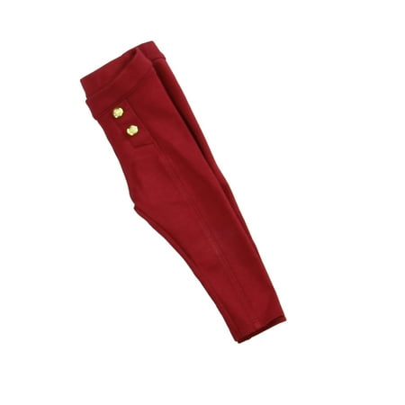 Pre-owned Janie and Jack Girls Maroon Leggings size: 6-12 Months