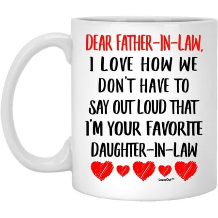 Father-In-Law Birthday Gifts Ideas From Favorite Daughter-In-Law Funny Birthday Gifts Christmas 2022 Gifts White Coffee Mug White 11oz
Father-In-Law Birthday Gifts Ideas From Favorite Daughter-In-Law Funny Birthday Gifts Christmas 2022 Gifts White Coffee Mug White 11oz